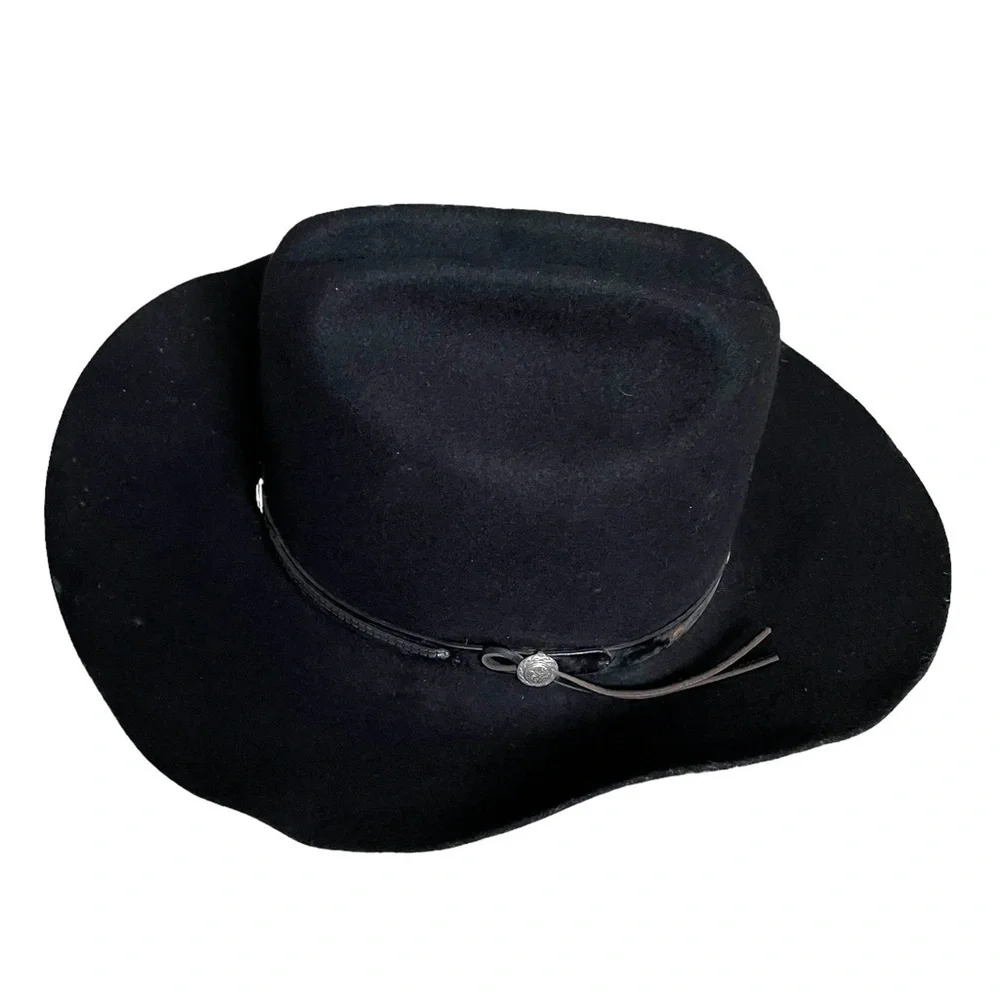 EDDY BROS Wool Cowboy Western ROGO II Hat Black 6 7/8